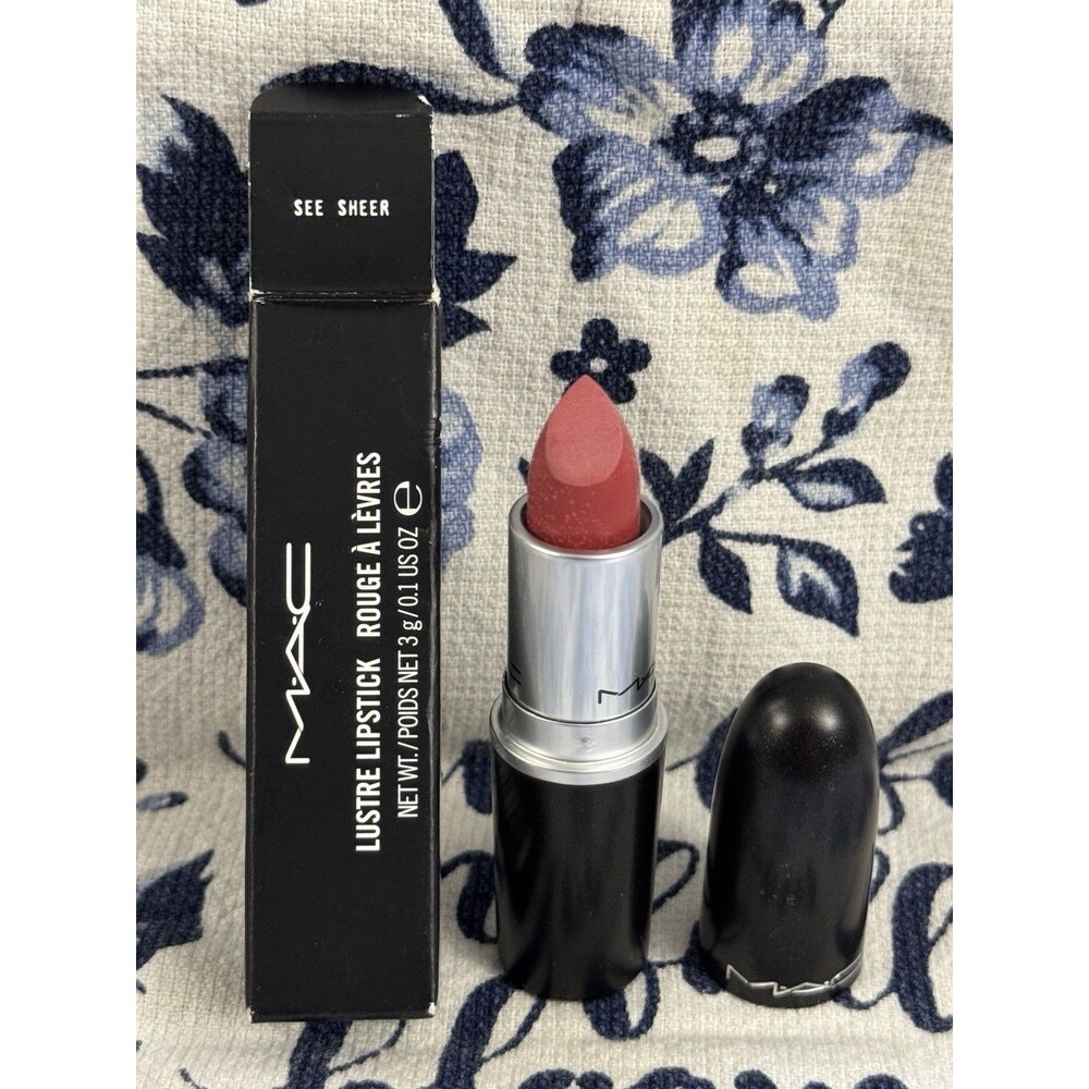 MAC Lustre Lipstick SEE SHEER 520 Original Formula Grapefruit Pink NIB